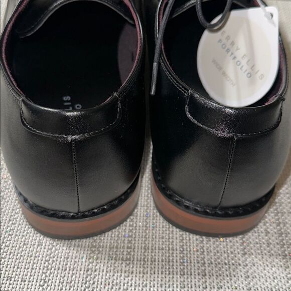 PERRY ELLIS 13W GOTHEMBURE WIDE Black Brown Soles Dress Lace Up Oxford Shoes main image 8